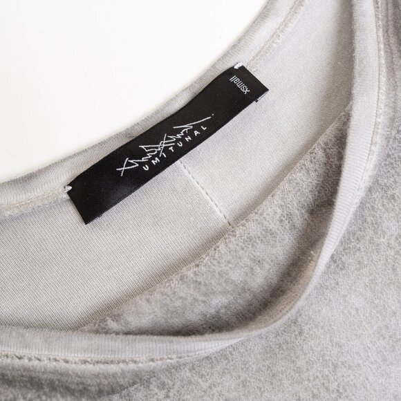 Umit Unal Acid Spray Top Oversized Blouse 100% Silk in Gray - Picture 7 of 16